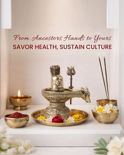 Decorative Brass Shivling Idol for Mandir and Home Pooja