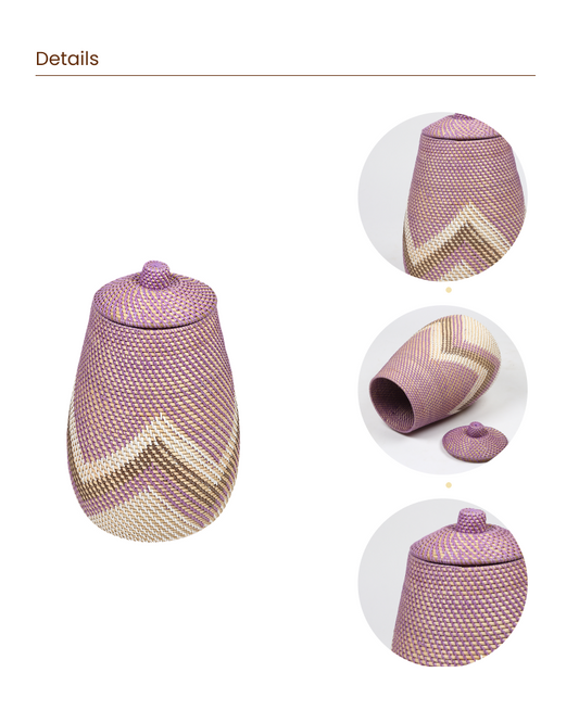 Multipurpose Rattan Basket with Lid for Home Storage