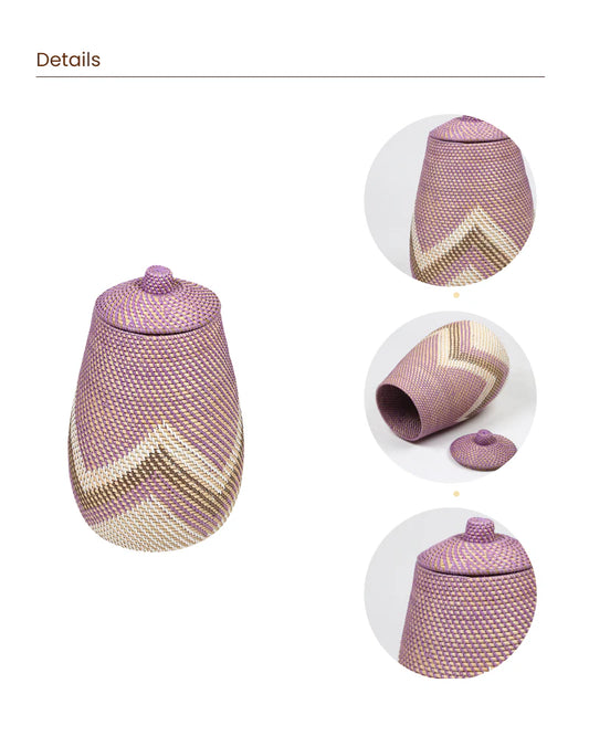 Multipurpose Rattan Basket with Lid for Home Storage