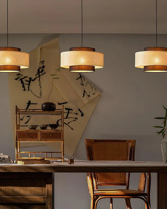 Stylish Rattan Pendant Light for Bedroom and Living Room