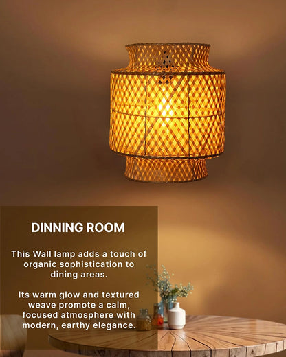 Bamboo Wall Lamp for Balcony and Living Room