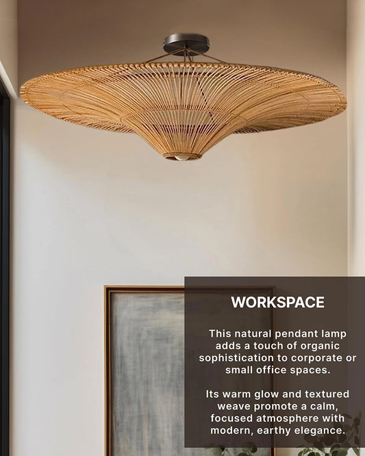 Handmade Bamboo Pendant Light for Balcony and Patio