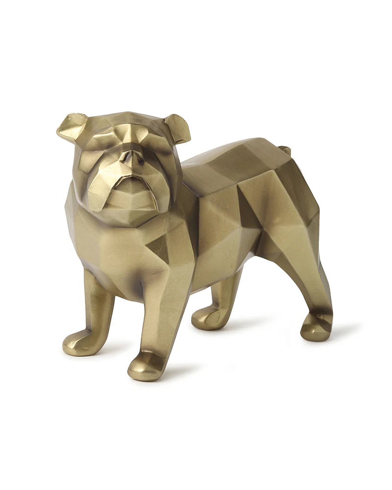 Bulldog Figurine in Polypropylene for Tabletop Decor and Living Room