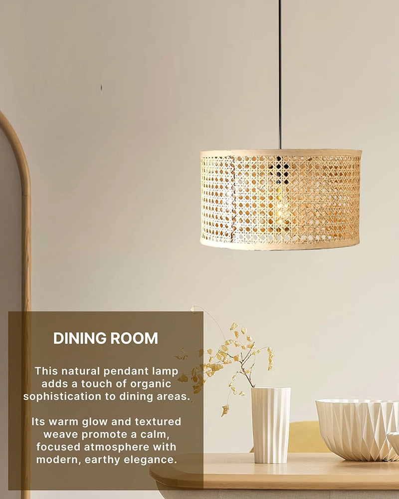 Rustic Rattan Pendant Light for Balcony and Hall