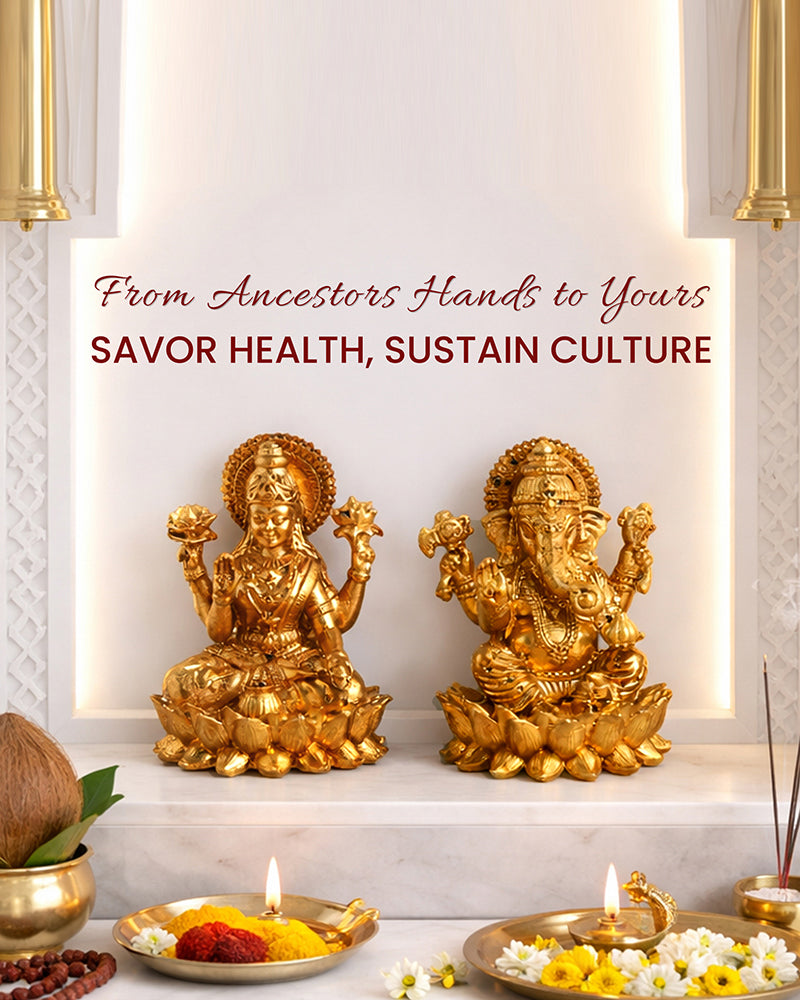 Pure Brass Laxmi Ganesh Idol Set Religious God Idol for Home Decor