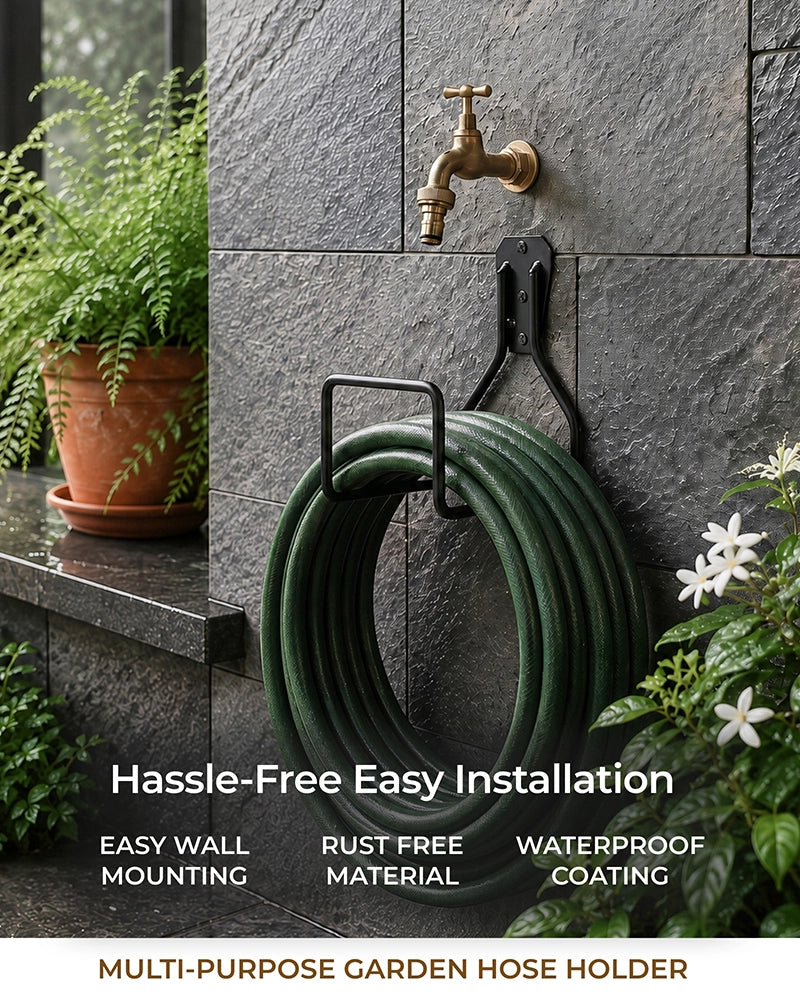 Heavy Duty Metal Wall Mounted Watering Hose Hanger