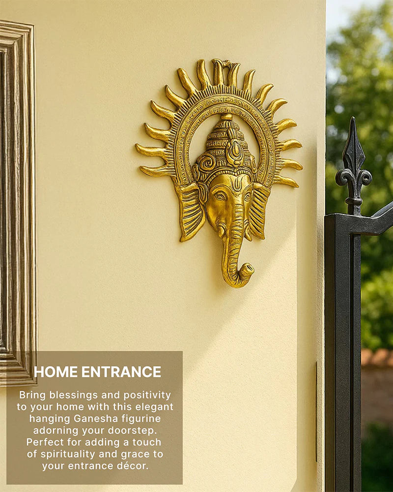 Lord Ganesha Statue, God Idol for Home and Decorative Wall Decor