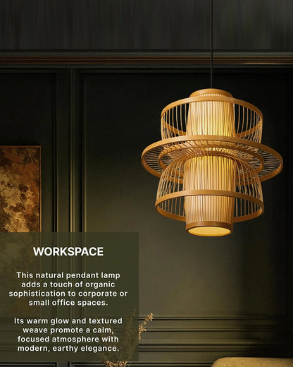 Bamboo Ceiling Lamp for Living Room Decoration