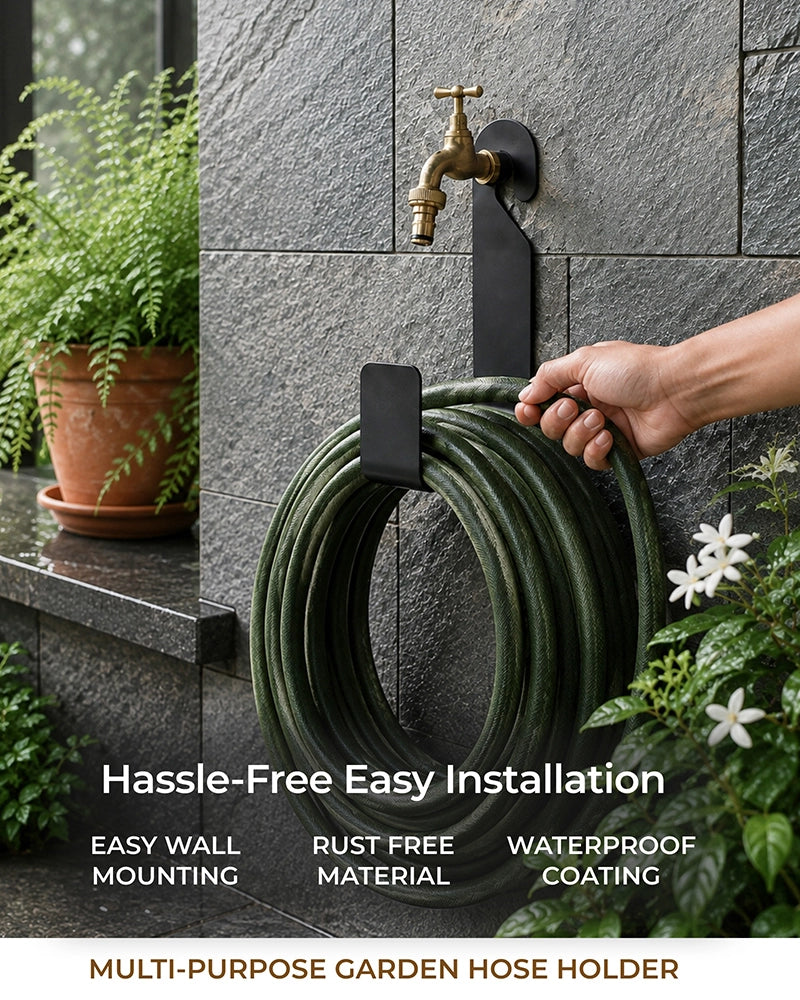 Heavy Duty Metal Wall Mounted Watering Hose Hanger