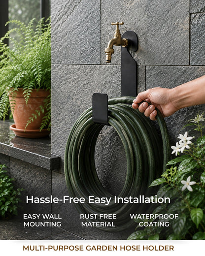 Heavy Duty Metal Wall Mounted Watering Hose Hanger