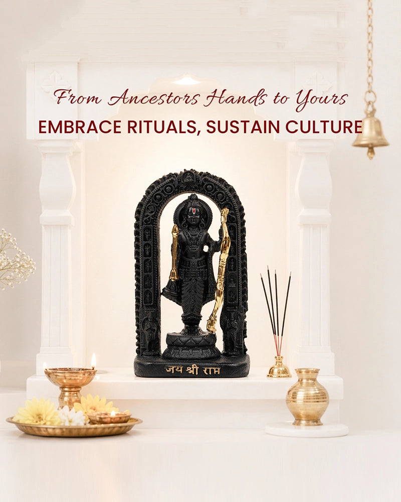 Ram Lala Polyresin Idol - Divine Showpiece for Pooja & Gifting