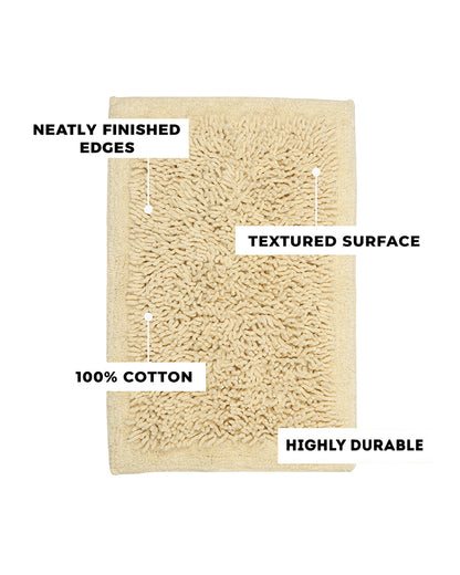Elegant Cotton Bath Mat for Bathroom Door and Modern Home Decor