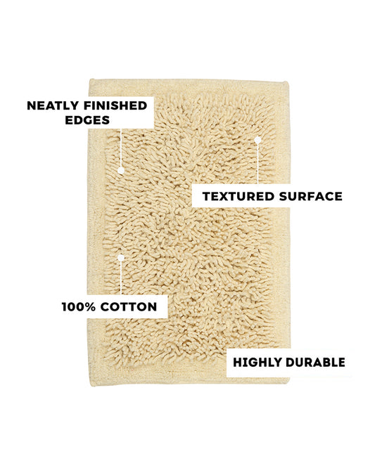 Elegant Cotton Bath Mat for Bathroom Door and Modern Home Decor