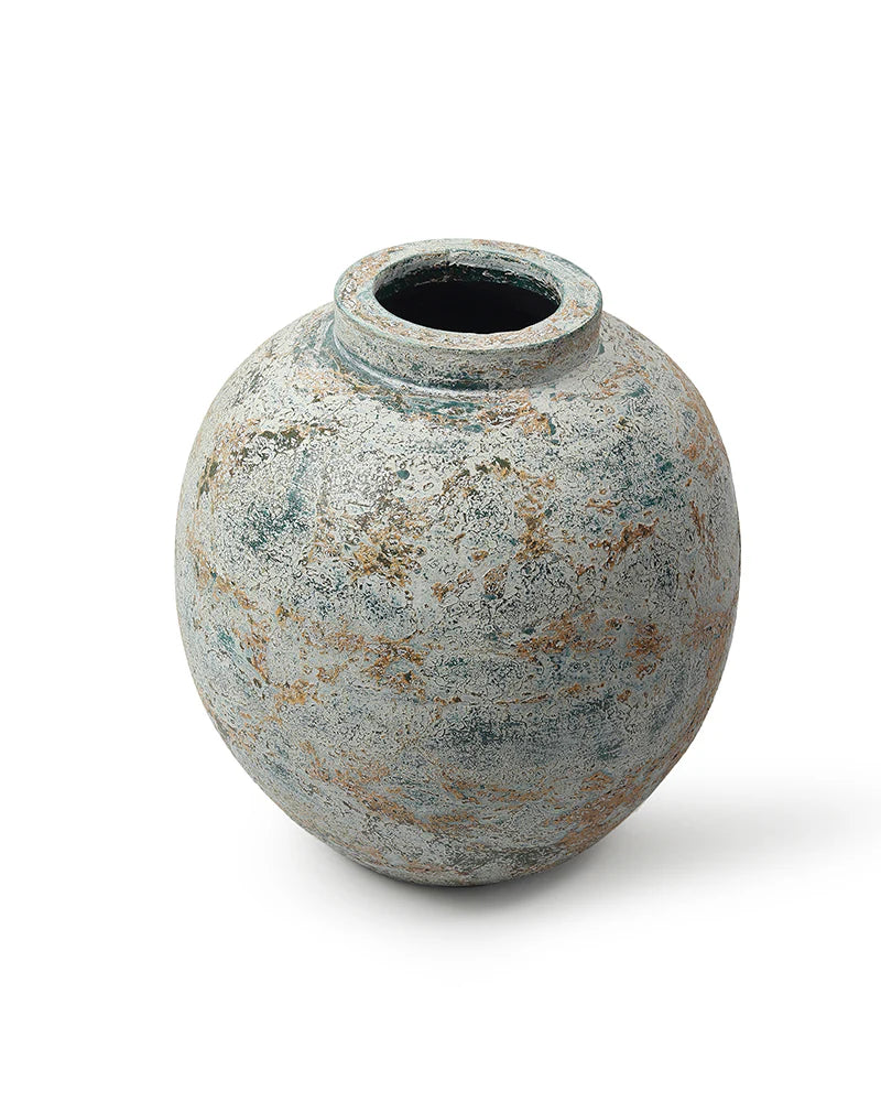 Terracotta Vase with Tribal Design for Eclectic Homes