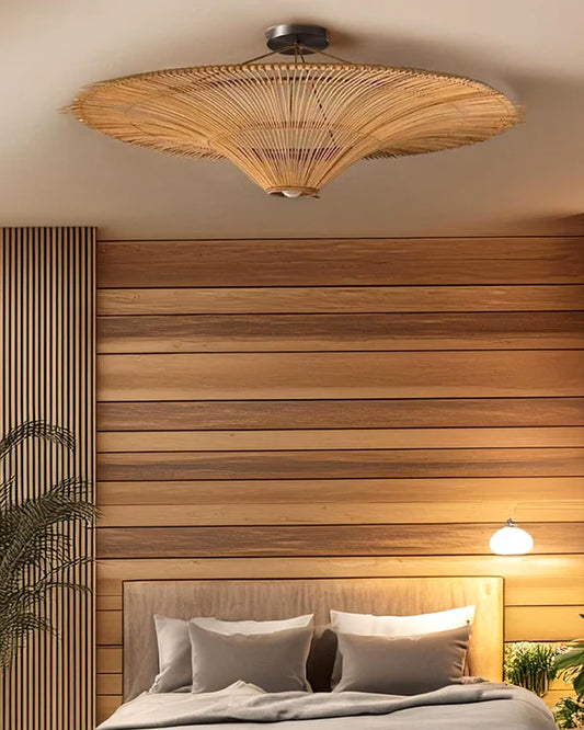 Handmade Bamboo Pendant Light for Balcony and Patio