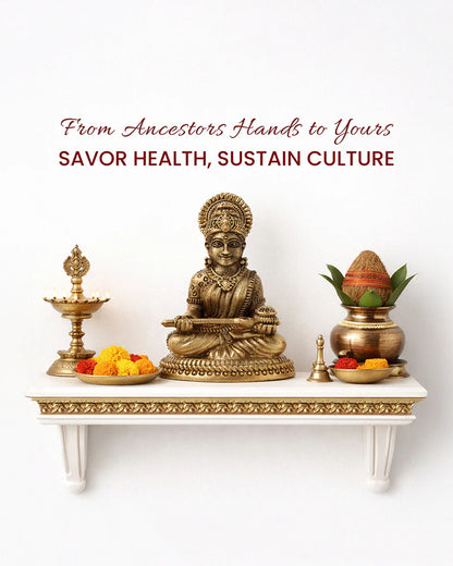 Annapurna Devi Brass Figurine for Home, Pooja, and Kitchen Temple