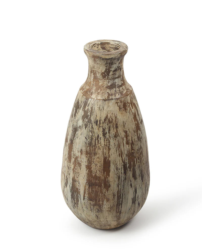 Two-Tone Terracotta Vase for Transitional Interiors