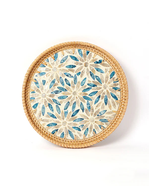 Rattan Tea Tray and Serving Tray Set for Table Use