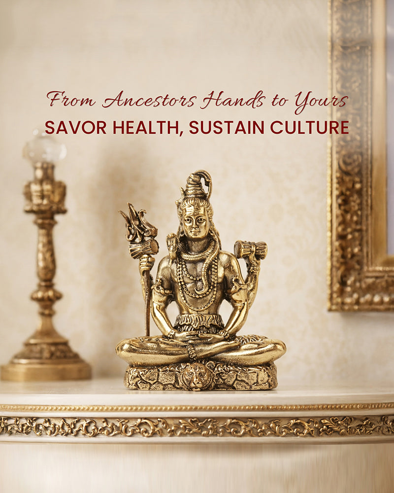 Pure Brass Lord Shiva Idol for Home Temple and Pooja Room
