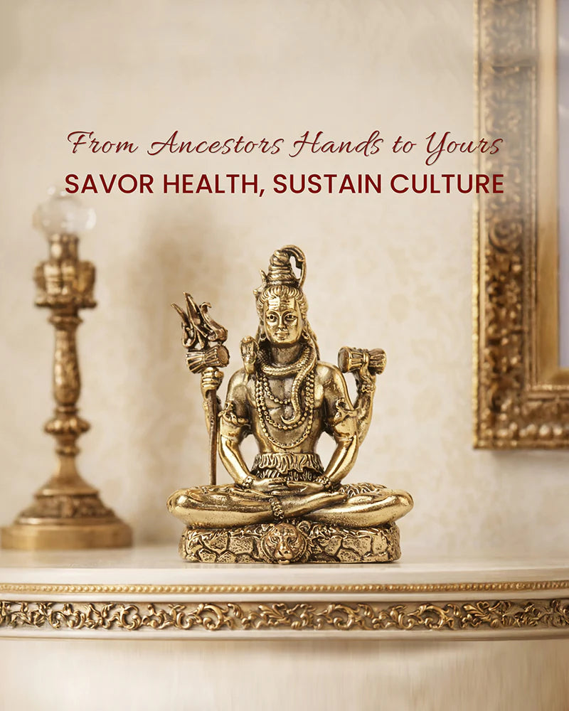 Pure Brass Lord Shiva Idol for Home Temple and Pooja Room