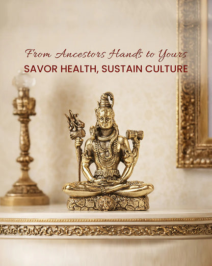 Pure Brass Lord Shiva Idol for Home Temple and Pooja Room