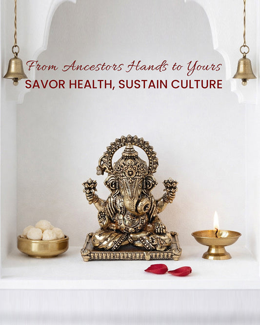 Pure Brass Ganesha Idol for Prosperity, Blessings, and Home Temple