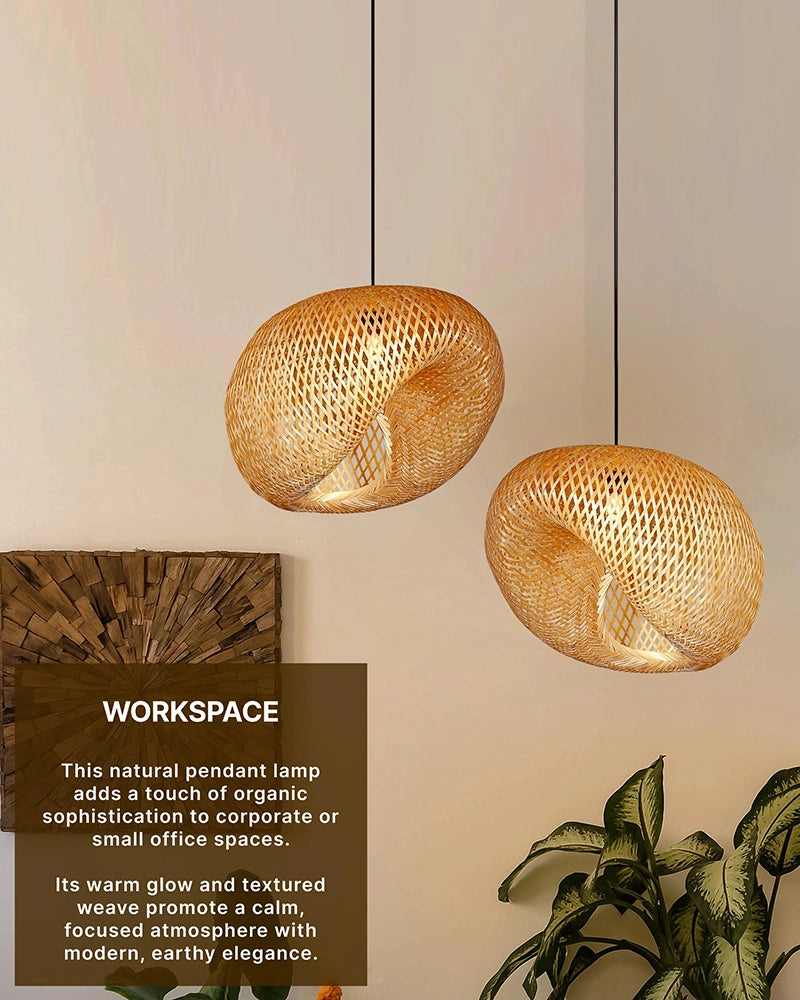 Artistic Bamboo Ceiling Light for Home and Balcony