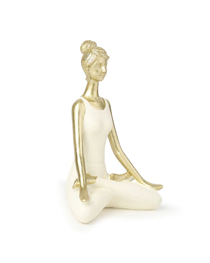 Polypropylene Yoga Women Statue for Tabletop Decor and Housewarming