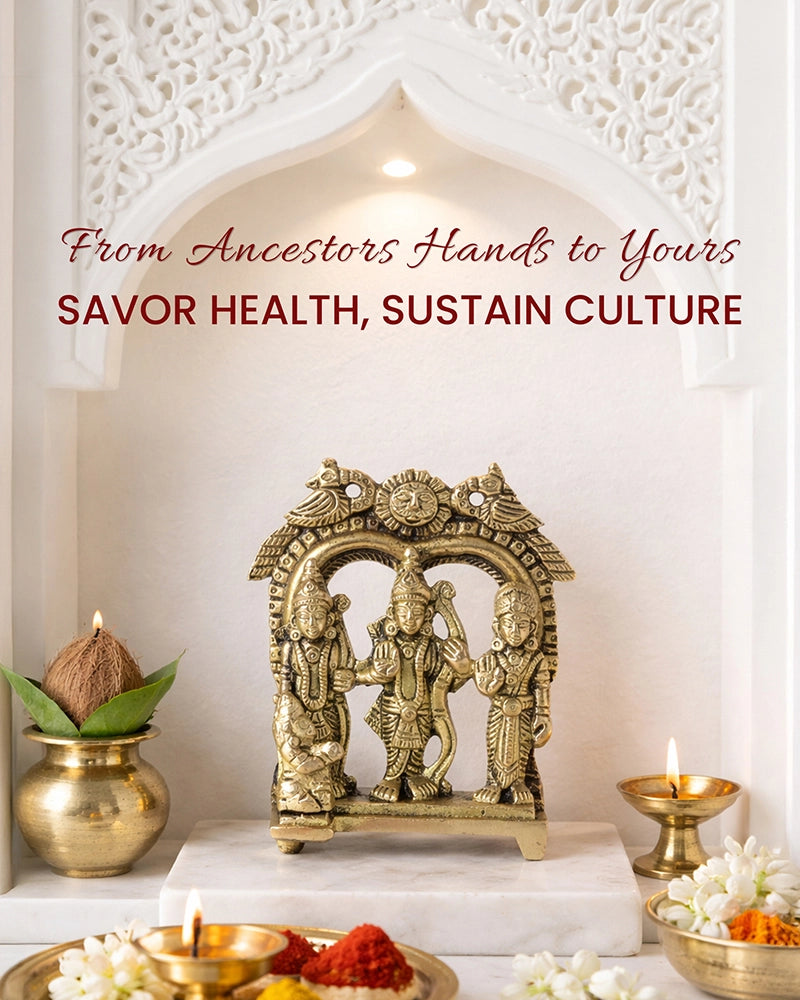 Brass Ram Darbar Idol for Mandir, Pooja Room, and Home Decoration