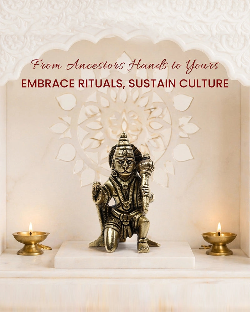 Hanuman Ji Murti in for Pooja Room, Daily Worship & Spiritual Gifting