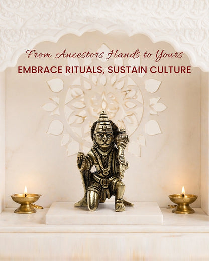 Hanuman Ji Murti in for Pooja Room, Daily Worship & Spiritual Gifting