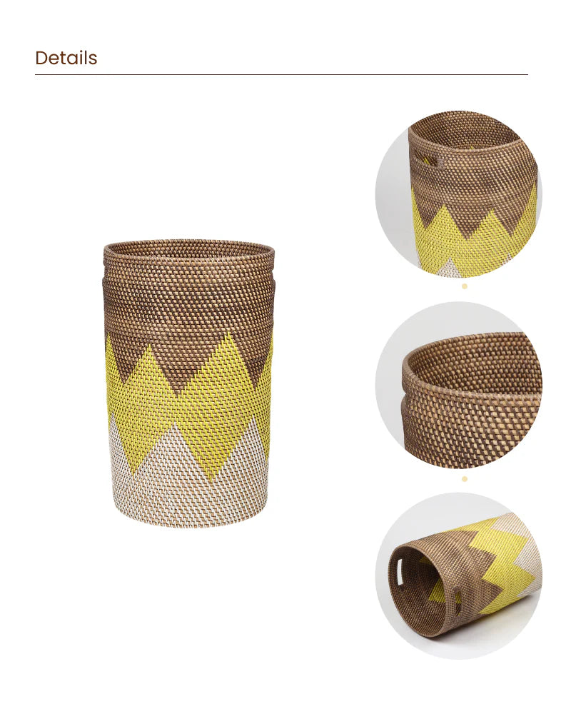 Spacious Rattan Laundry Hamper for Bathroom and Bedroom