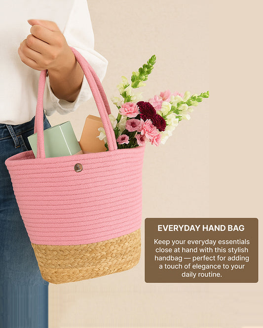 Jute Shopping Bag for Women and Everyday Grocery Use