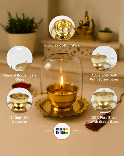 Traditional Akhand Diya for Pooja Room and Mandir Use