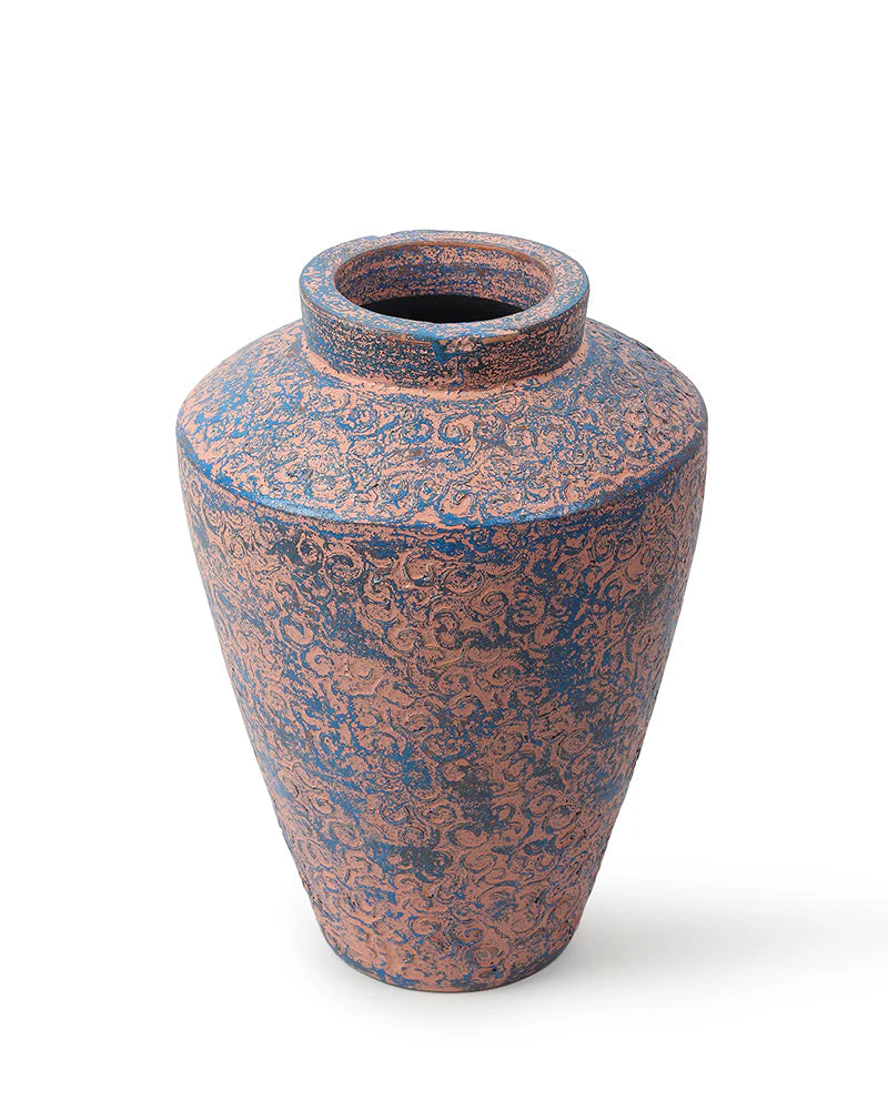 Rustic Terracotta Vase for Earthy Living Room Decor