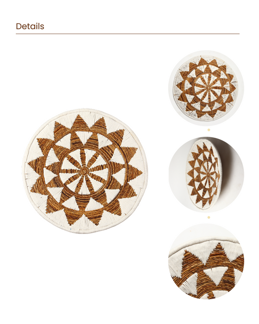 Handwoven Rattan Wall Art for Bedroom and Balcony Walls