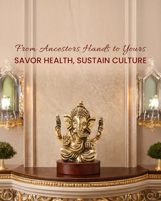 Elegant Ganesha Brass Idol for Daily Worship and Positive Energy
