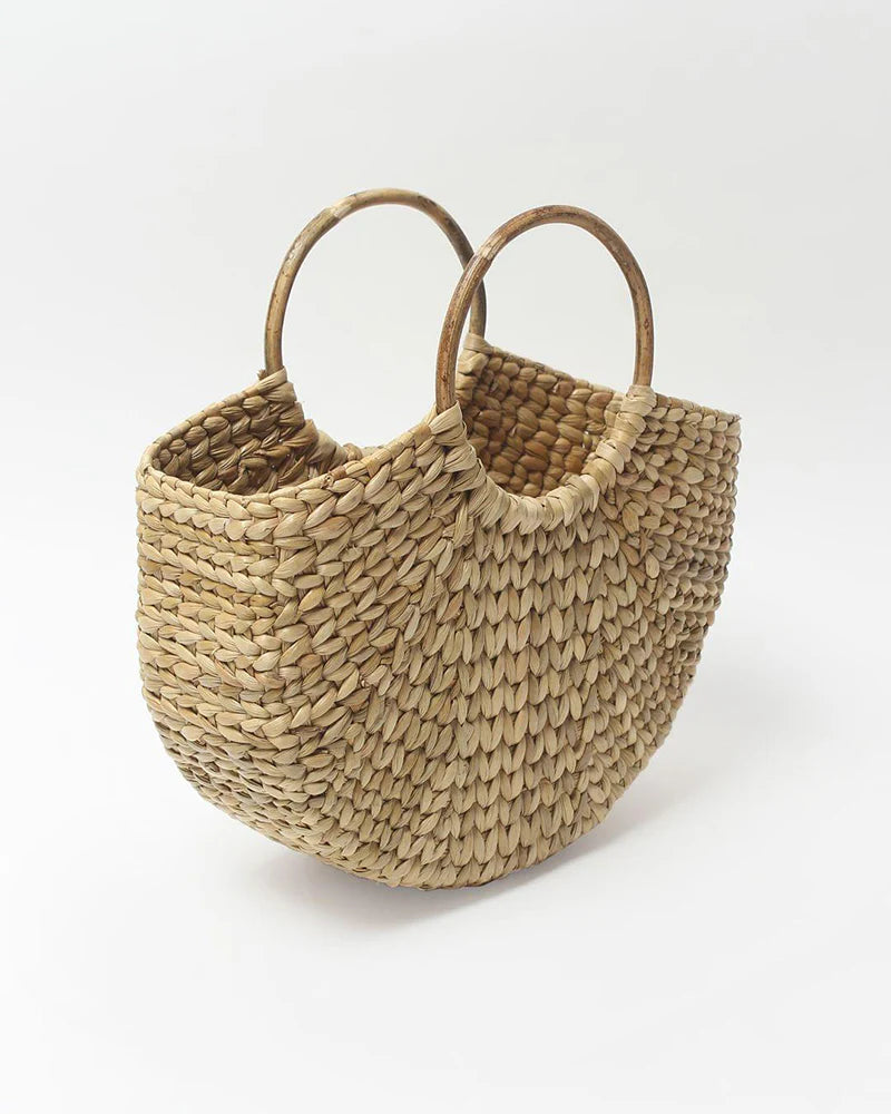 Handwoven U-Shape Seagrass Beach Tote Bag