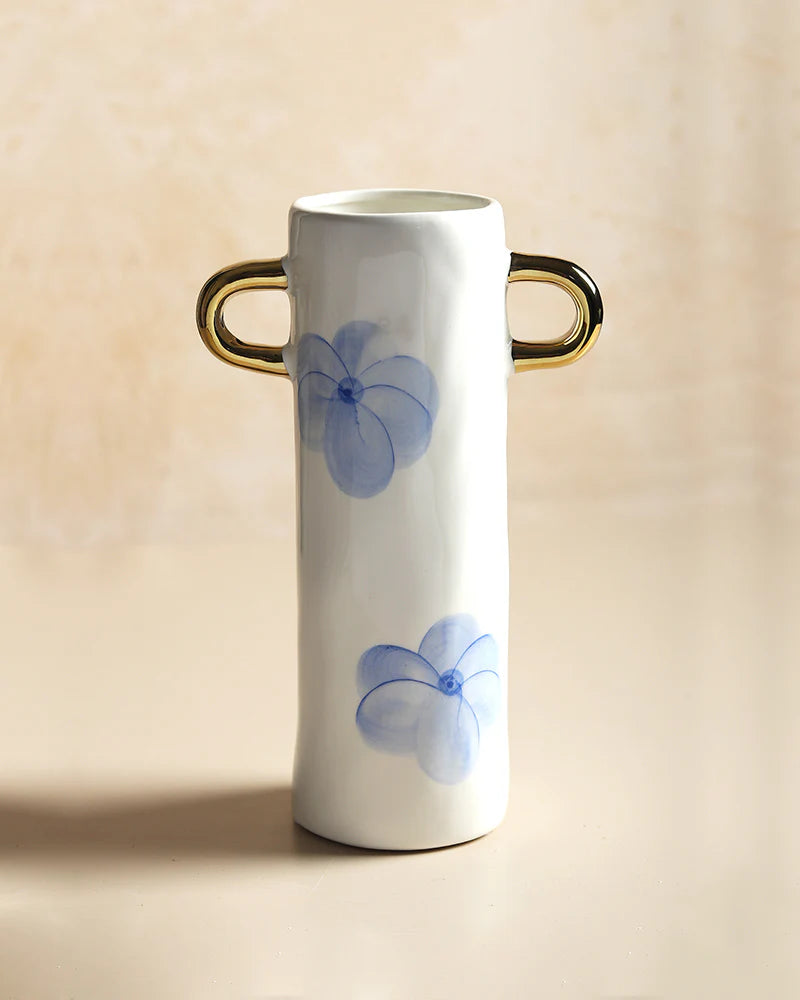 Wide Mouth Ceramic Vase for Lush Floral Displays