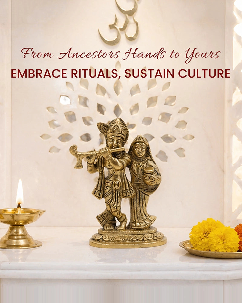 Radhe Krishna Ji Murti for Pooja Items, Home Decoration & Janmashtami Gifting