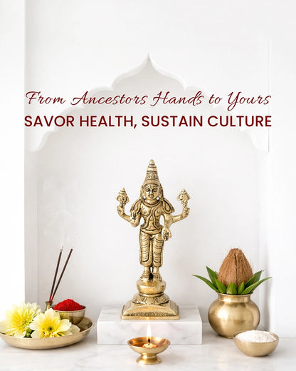 Brass Lord Vishnu Ji Murti for Home Temple and Pooja Room