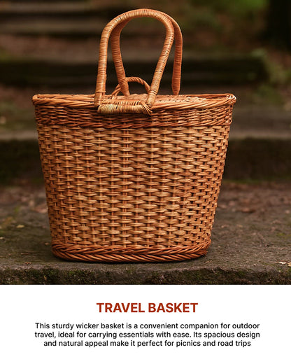 Wicker Picnic Basket | Wicker Lunch Basket | Toy Storage Basket