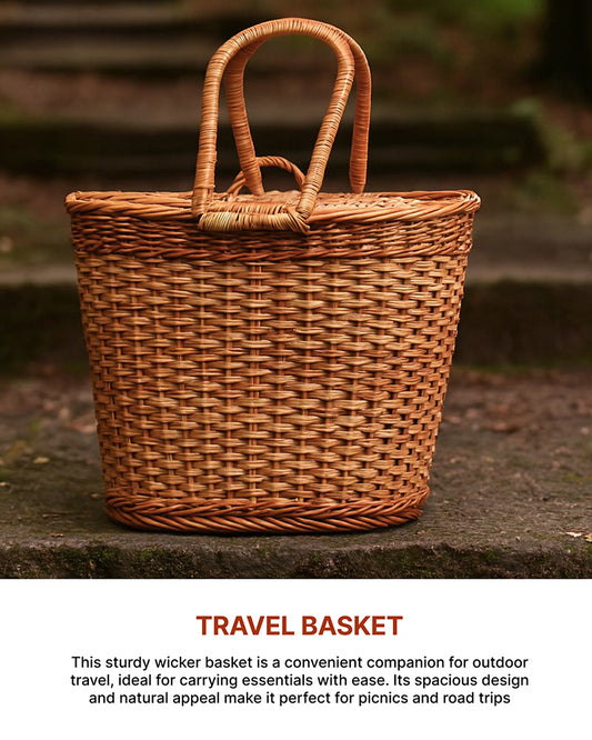 Wicker Picnic Basket | Wicker Lunch Basket | Toy Storage Basket