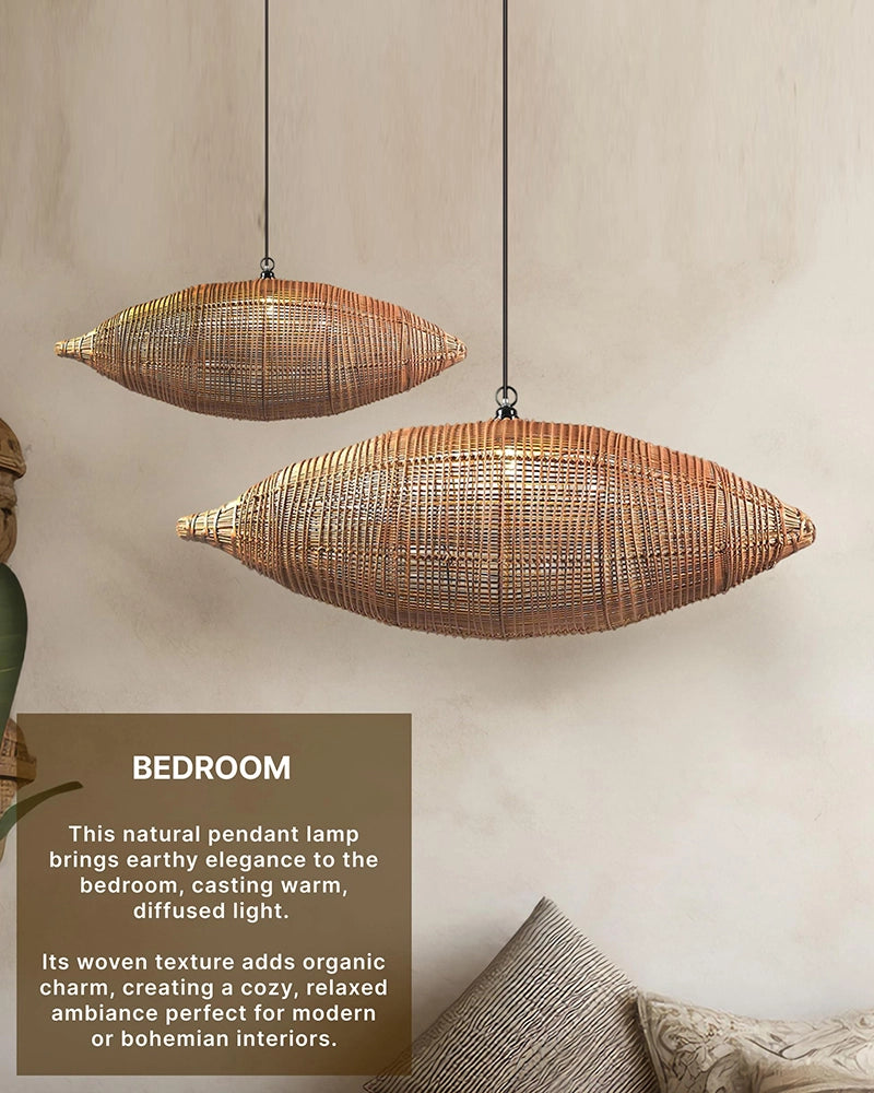 Elegant Rattan Hanging Lamp for Hall and Living Area