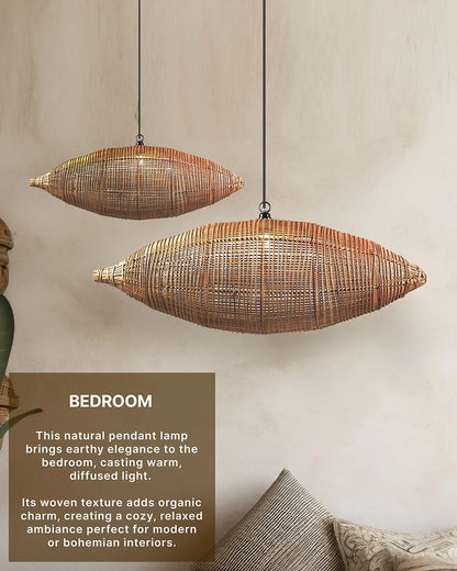 Elegant Rattan Hanging Lamp for Hall and Living Area