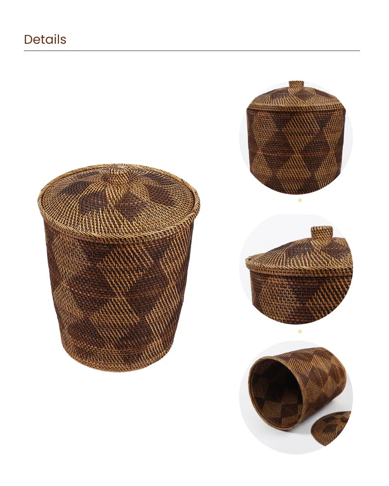 Elegant Rattan Storage Basket for Laundry, Toys and More