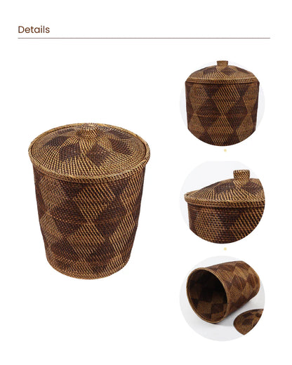 Elegant Rattan Storage Basket for Laundry, Toys and More