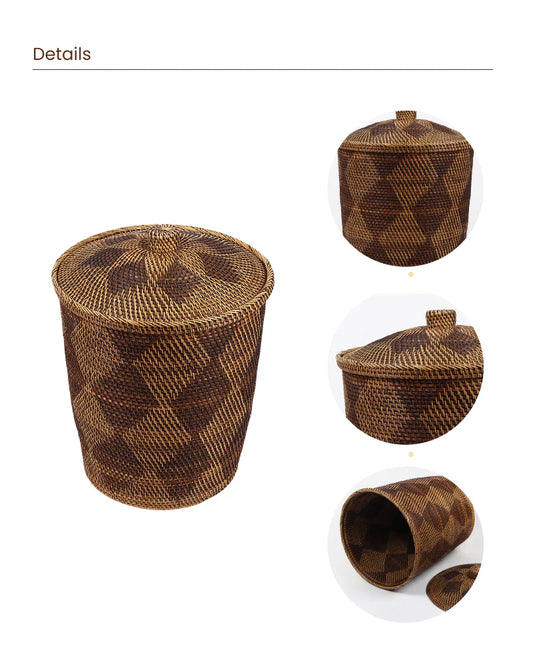 Elegant Rattan Storage Basket for Laundry, Toys and More