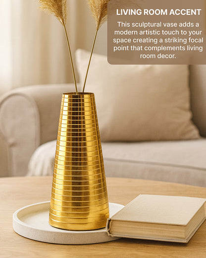 Durable Metal Flower Vase for Bedroom Balcony Office and Tabletop Display