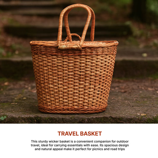 Wicker Picnic Basket | Wicker Lunch Basket | Toy Storage Basket
